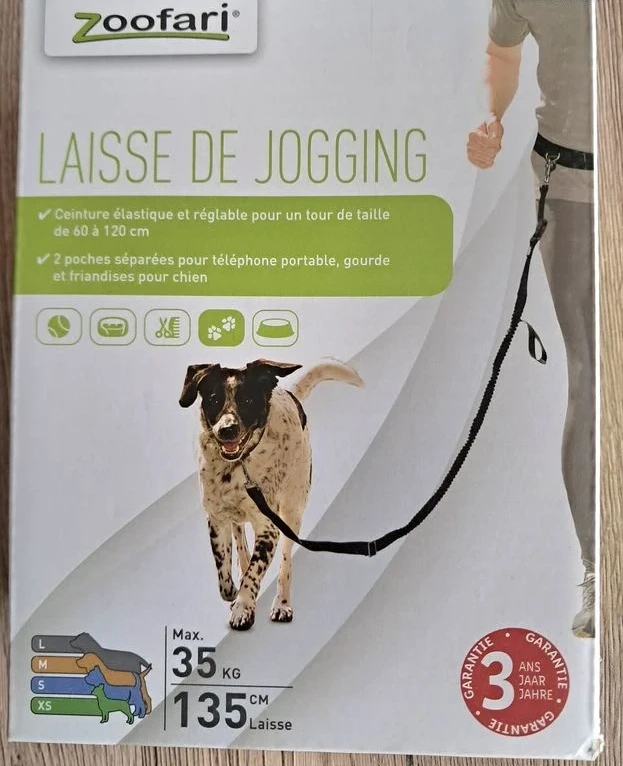 Laisse de jogging pour chien jusqu'a 35 KG - Zoofari